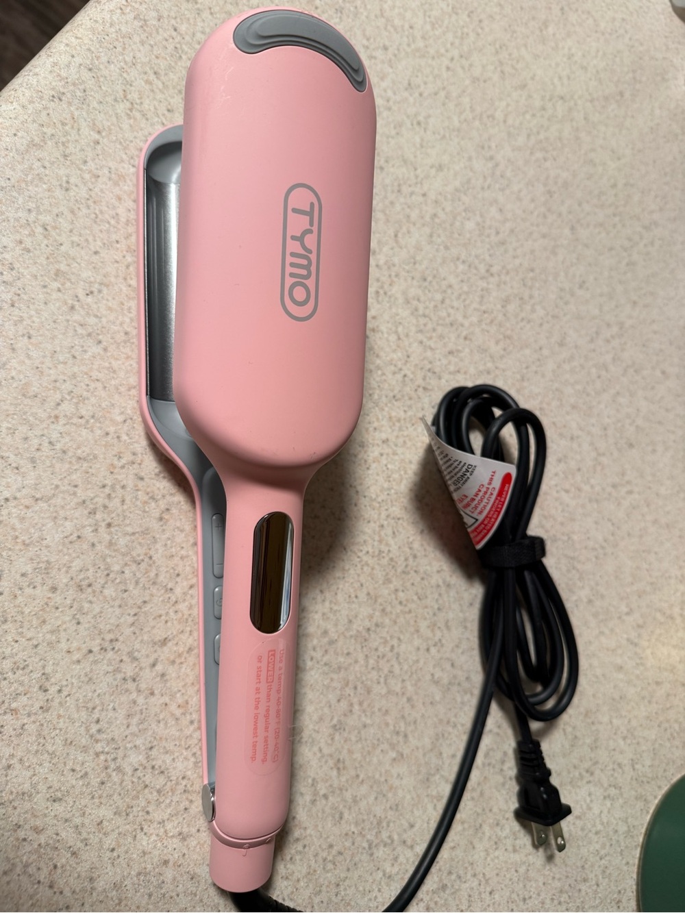Tymo Pink Heated Hair Straightening Brush – Gentle Styling